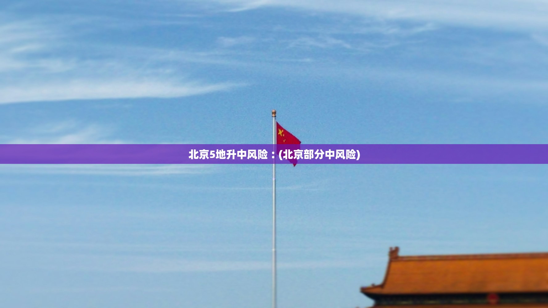 北京5地升中风险︰(北京部分中风险) 北京5地升中风险︰(北京部分中风险)