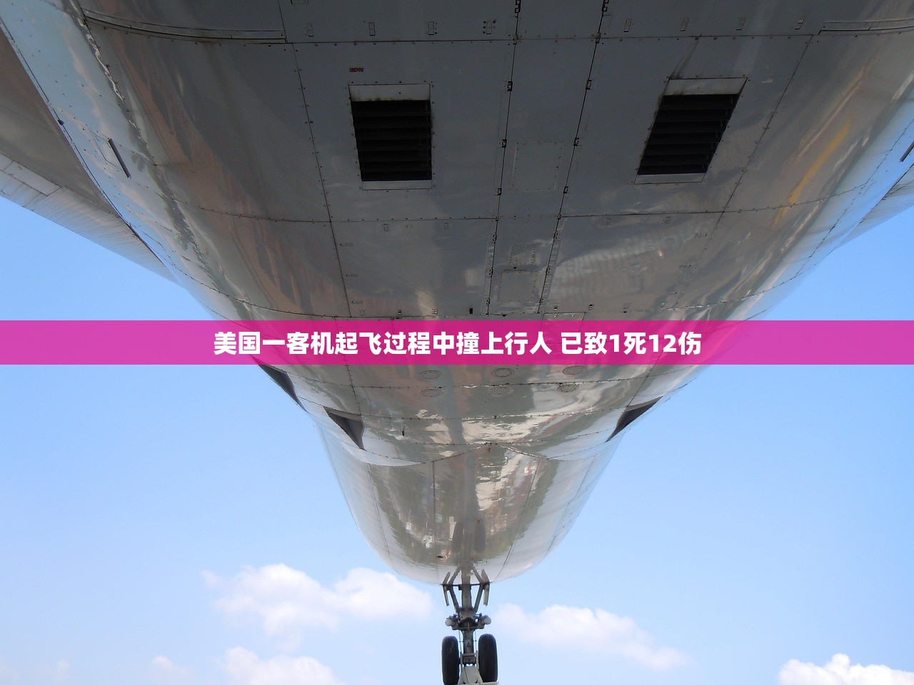 美国一客机起飞过程中撞上行人 已致1死12伤