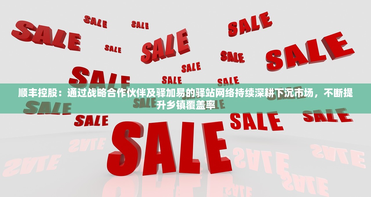 顺丰控股：通过战略合作伙伴及驿加易的驿站网络持续深耕下沉市场，不断提升乡镇覆盖率