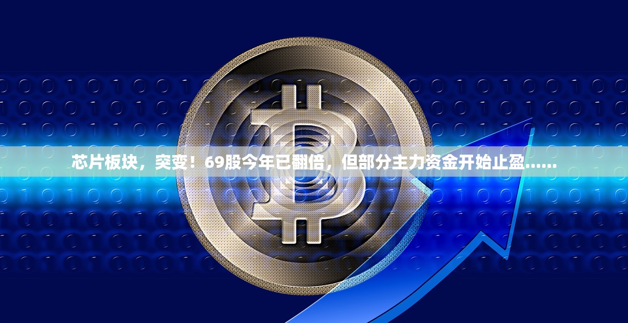 芯片板块	，突变！69股今年已翻倍，但部分主力资金开始止盈......