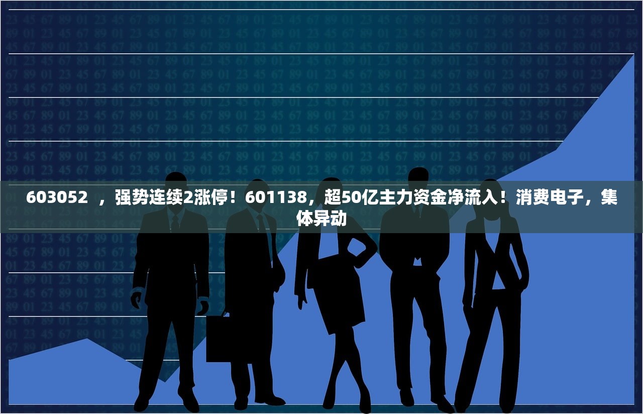 603052  ，强势连续2涨停！601138，超50亿主力资金净流入！消费电子	，集体异动
