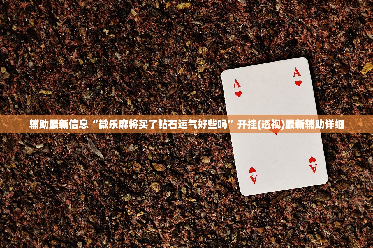 辅助最新信息“微乐麻将买了钻石运气好些吗	”开挂(透视)最新辅助详细