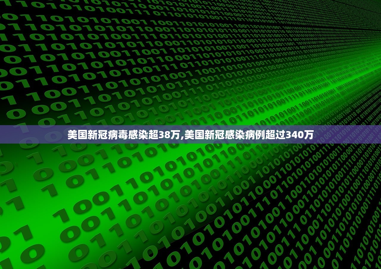 美国新冠病毒感染超38万,美国新冠感染病例超过340万