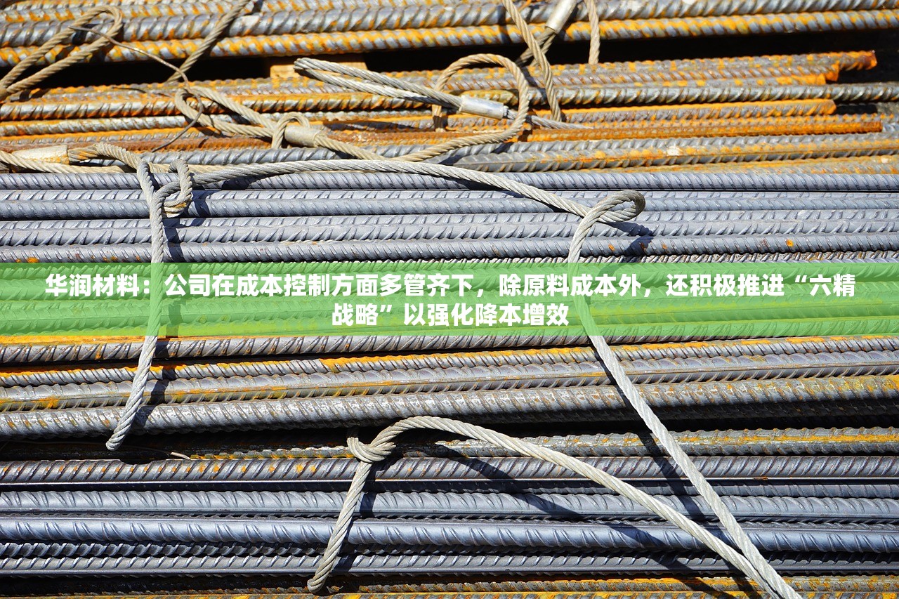华润材料：公司在成本控制方面多管齐下	，除原料成本外，还积极推进“六精战略”以强化降本增效