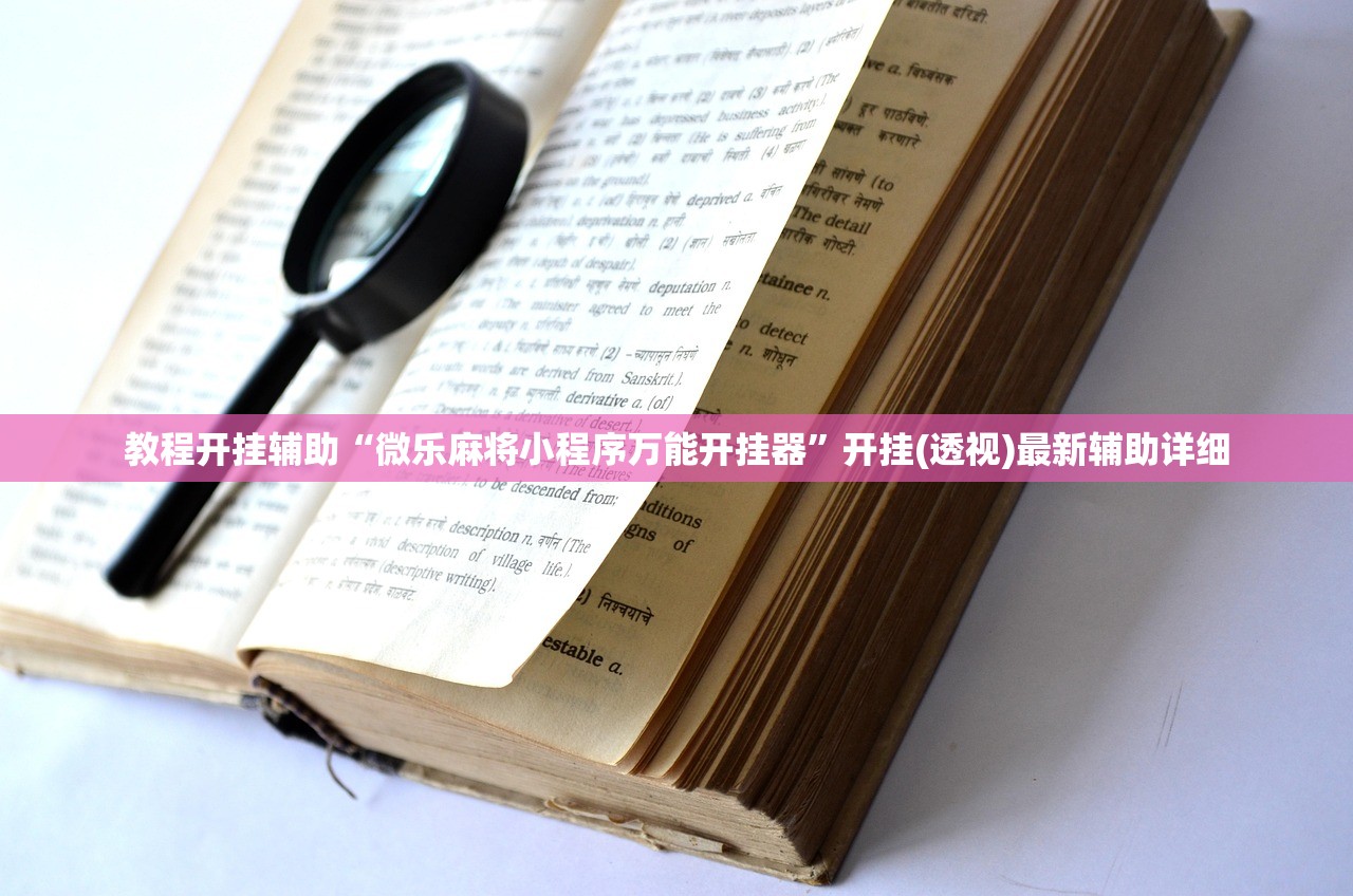 教程开挂辅助“微乐麻将小程序万能开挂器”开挂(透视)最新辅助详细