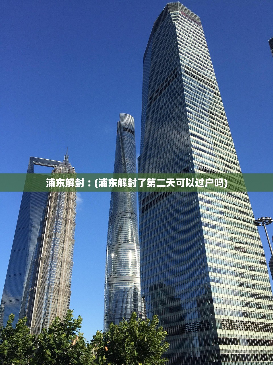 浦东解封︰(浦东解封了第二天可以过户吗) 浦东解封︰(浦东解封了第二天可以过户吗)