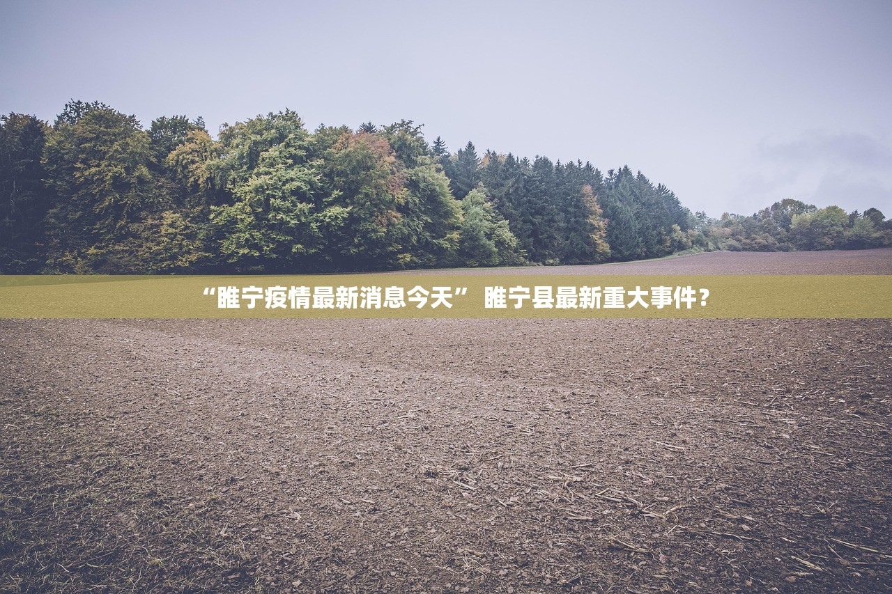 “睢宁疫情最新消息今天	” 睢宁县最新重大事件？